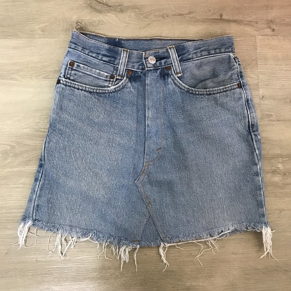 Vintage Denim Levi's Mini Skirt Light Wash
